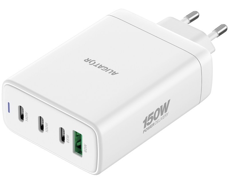 Nabíječka do sítě Aligator s výkonem až 150 W, bílá barva