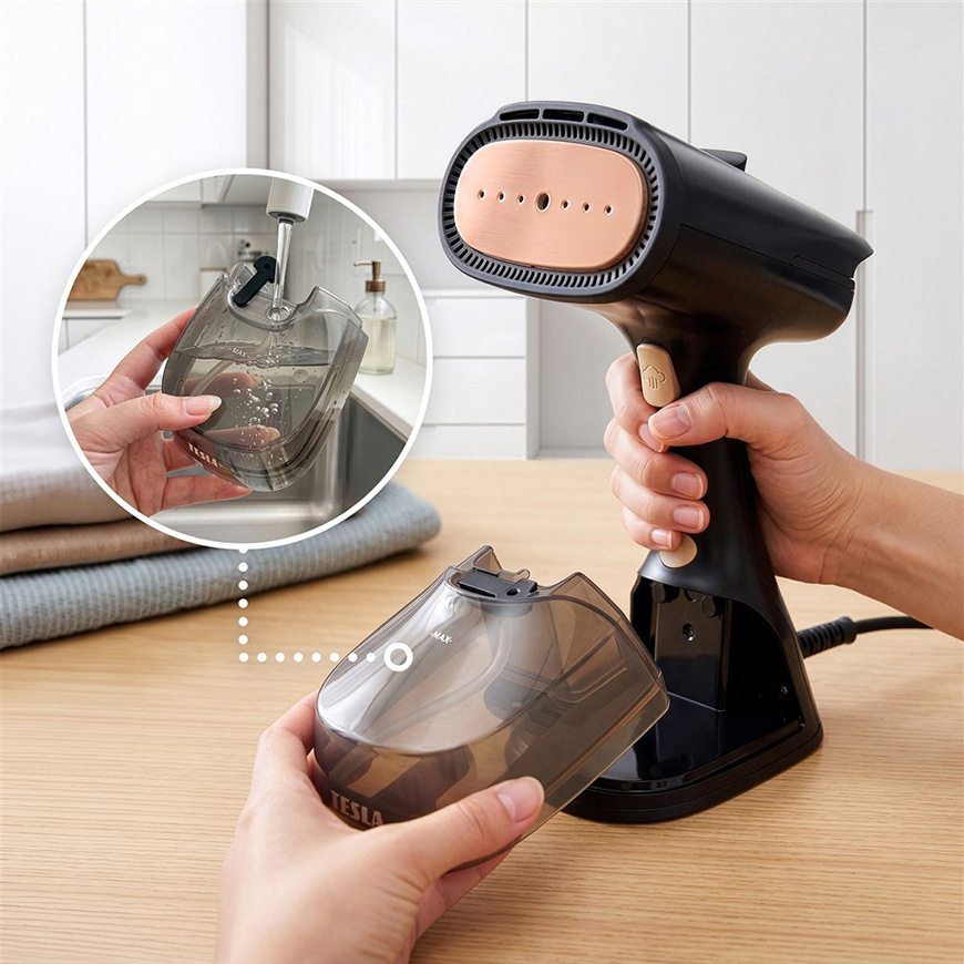 Ruční napařovač oděvů Tesla AeroGrip Steamer EA404 černý Ruční napařovač oděvů Tesla AeroGrip Steamer EA404