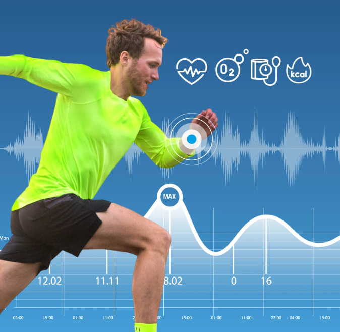 Fitness náramek Carneo Essential HR+ Sport černý Fitness náramek Carneo Essential HR+ Sport černý
