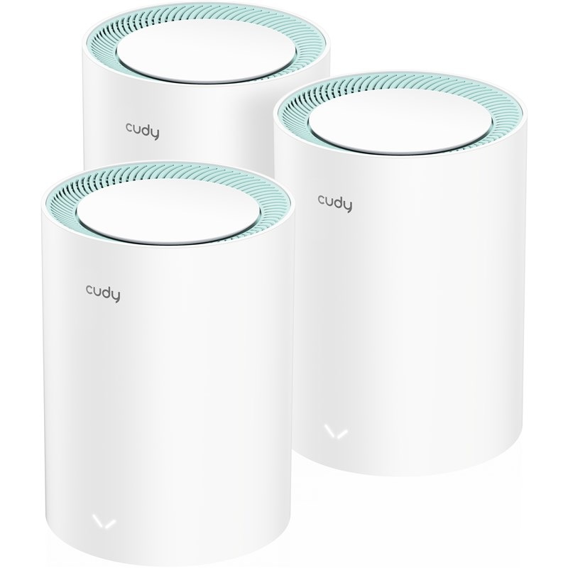Komplexní Wi-Fi systém Cudy M1300 AC1200 Wi-Fi Mesh Gigabit, set 3 ks bílý