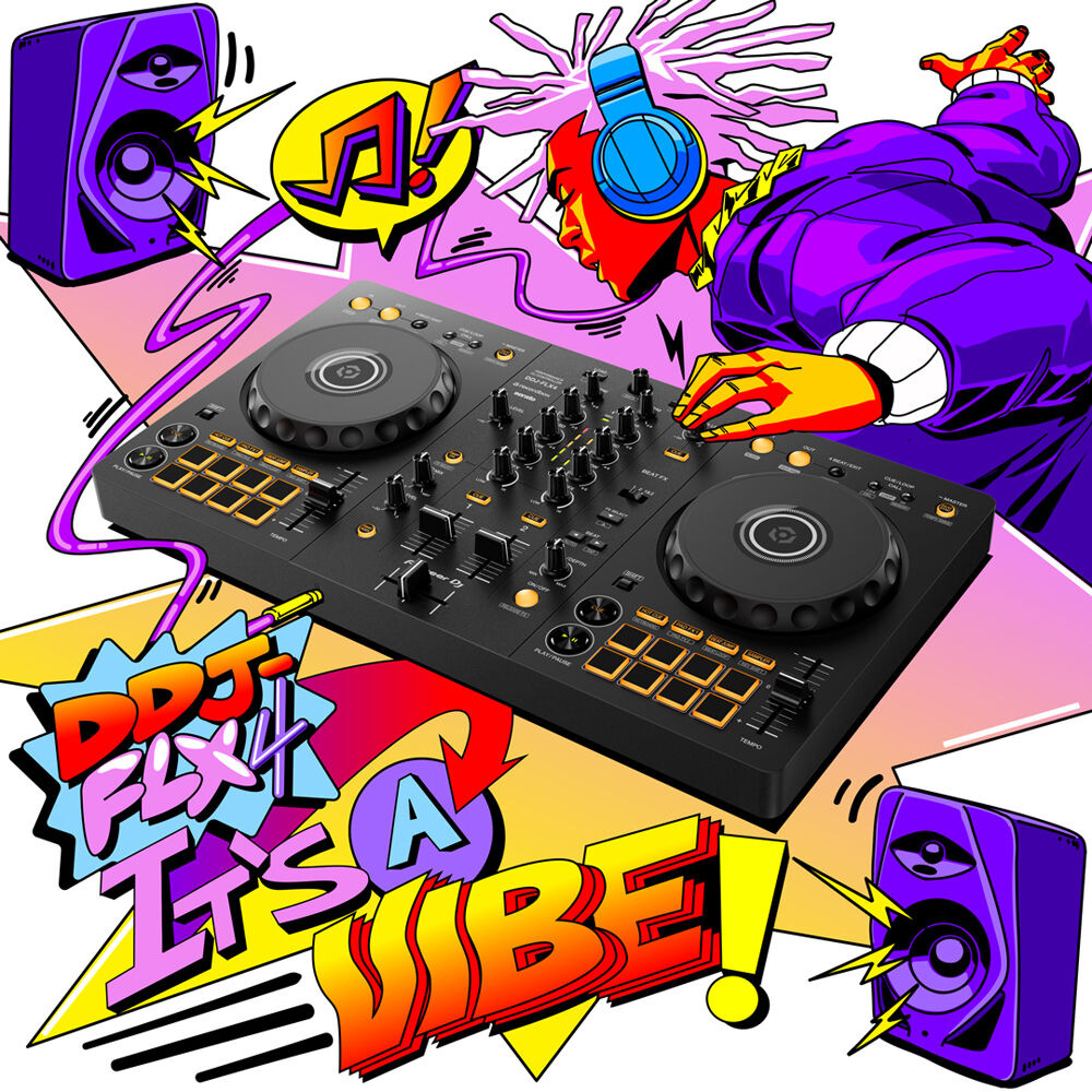 Mixážní pult Pioneer DJ DDJ-FLX4 Mixážní pult Pioneer má nízkou hmotnost jen 2,1 kg