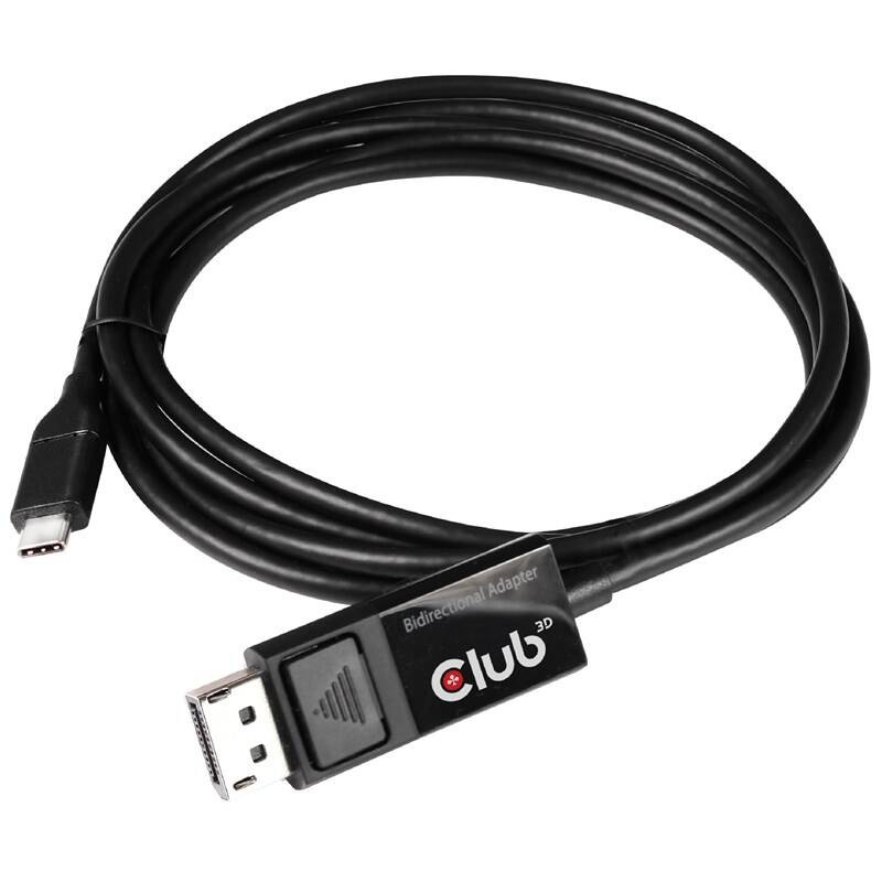 Kabel Club3D USB-C/DisplayPort 1.4 8K60Hz, M/M, 1.8m černý