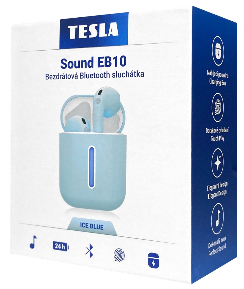 Sluchátka Tesla SOUND EB10 - Ice Blue Sluchátka Tesla SOUND EB10 modrá