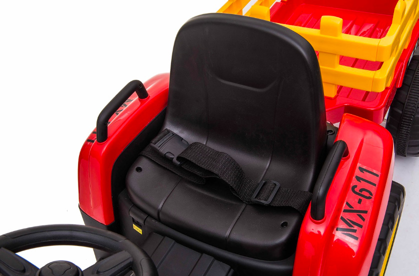 Elektrický traktor Beneo Workers s vlečkou červený