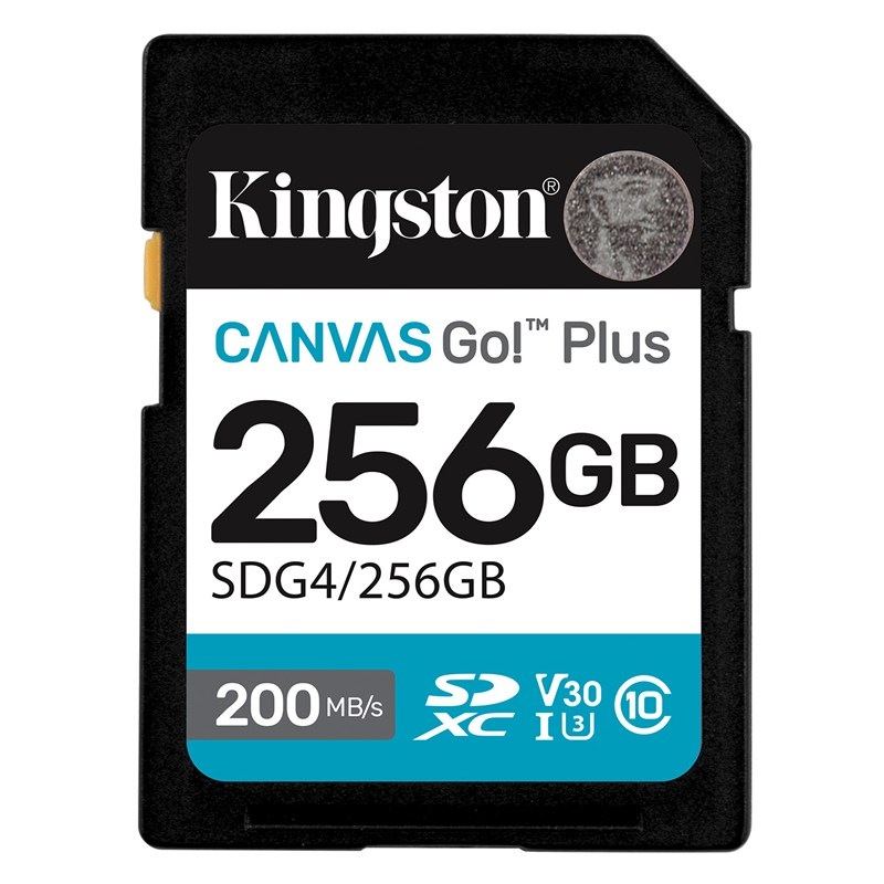Paměťová karta Kingston Canvas Go! Plus SDXC 256GB U3 UHS-I (200R/160W)