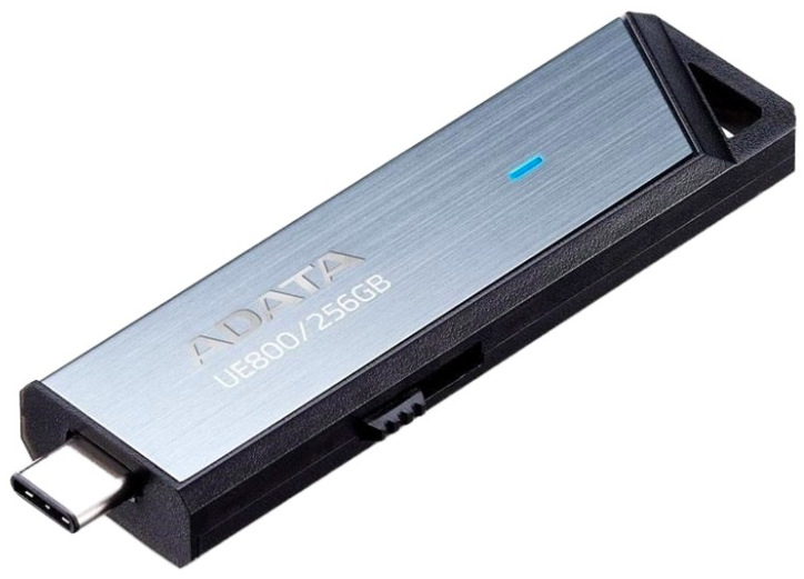 Flash USB ADATA Elite UE800 256GB USB 3.2 - stříbrný USB flash disk s výsuvným USB-C konektorem