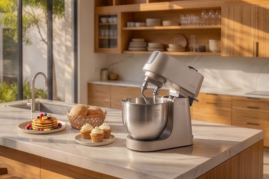 Kuchyňský robot Sencor STM 4550WS OLIVER stříbrný/bílý Kuchyňský robot Sencor STM 4550WS OLIVER s nerezovou mísou pomáhá s hnětením, mícháním i šleháním těsta a díky elegantnímu designu se stane praktickým pomocníkem v každé moderní kuchyni.