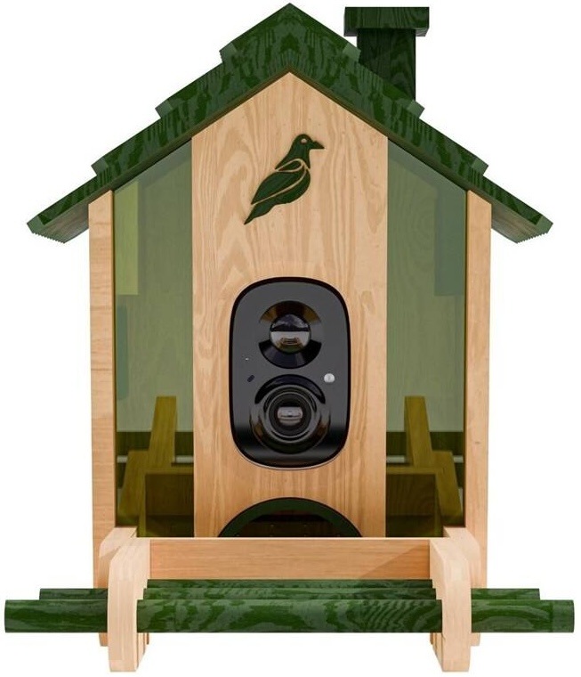 Chytré krmítko Camouflage EZ-BirdSpot v zelené barvě s integrovanou kamerou