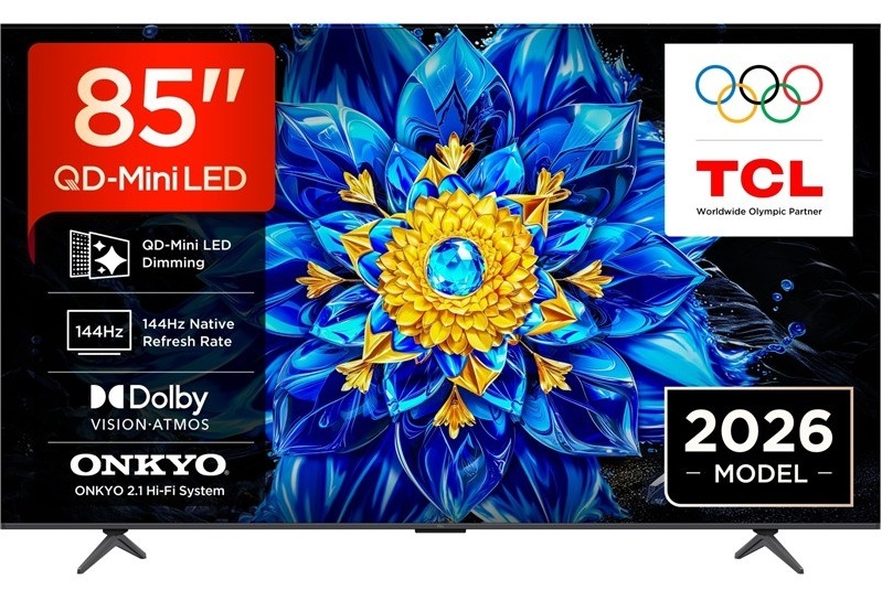 Televize TCL 85P8L s úhlopříčkou 214 cm.