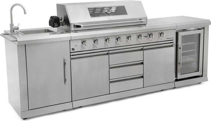 Zahradní kuchyně G21 Arkansas GAH-BBQKCH-ARKSV, stříbrná barva