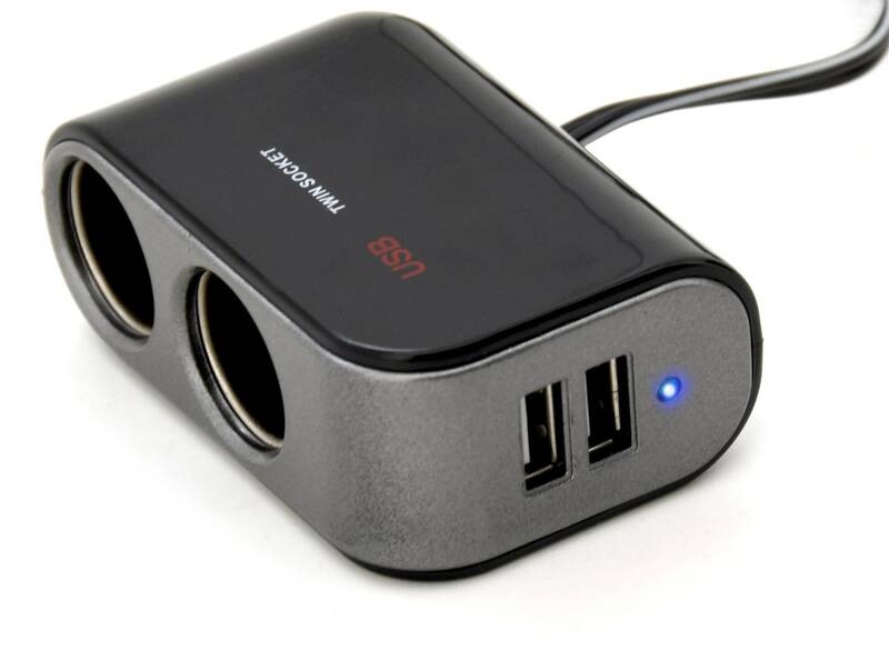 Rozdvojka Compass 07422 12/24V + 2x USB 2100mA
