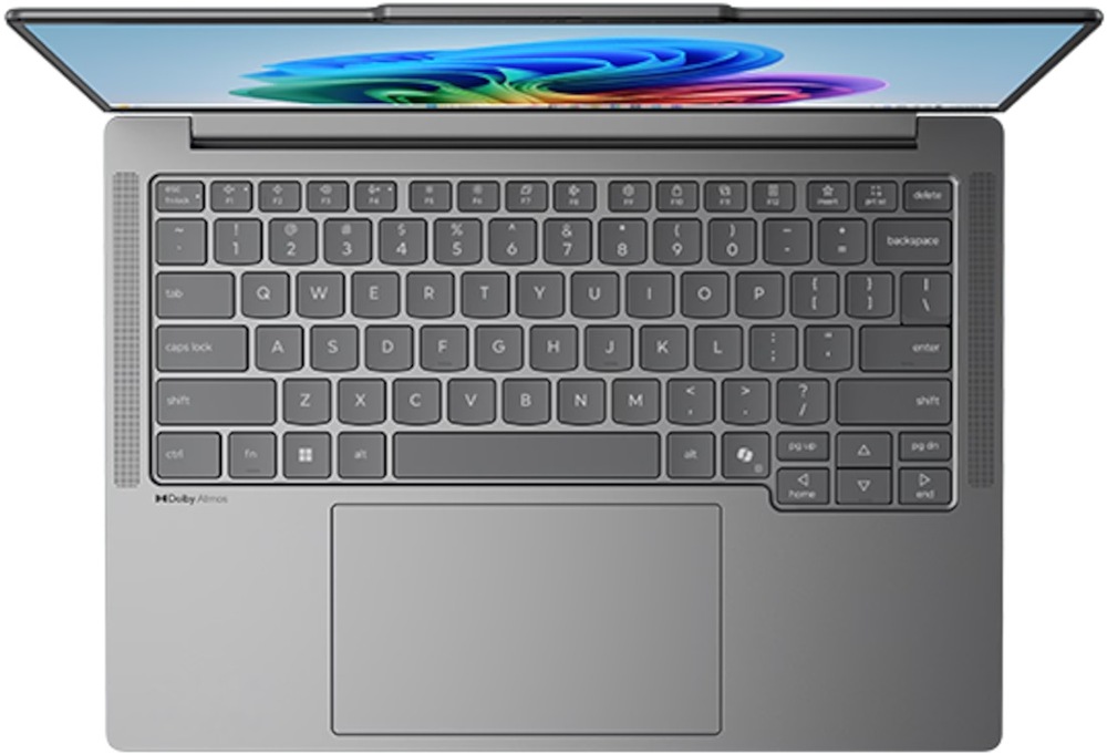 Notebook Lenovo IdeaPad Pro 5 16IPH11 šedý Pohled shora na klávesnici a touchpad notebooku Lenovo IdeaPad Pro 5