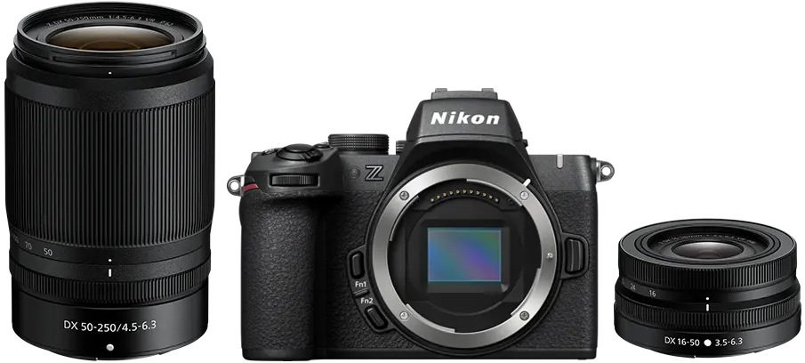 Nikon Z50II + 16–50 mm VR + 50–250 mm DX