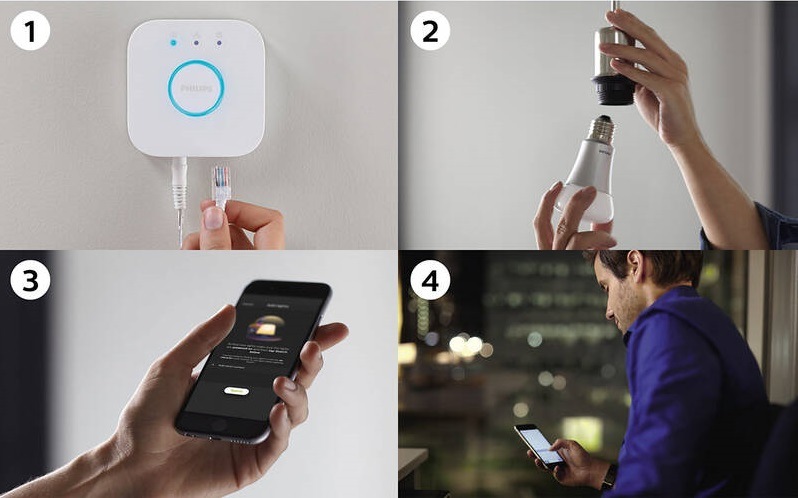 Startovací sada Philips Hue Bluetooth 9W, E27, White (2ks) + Bridge