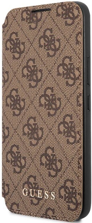 Pouzdro na mobil flipové Guess 4G Book na Samsung Galaxy S22+ hnědé