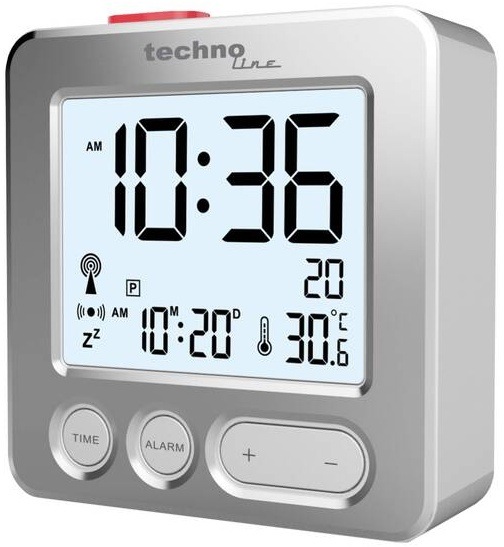 Budík TechnoLine WT 265 stříbrný