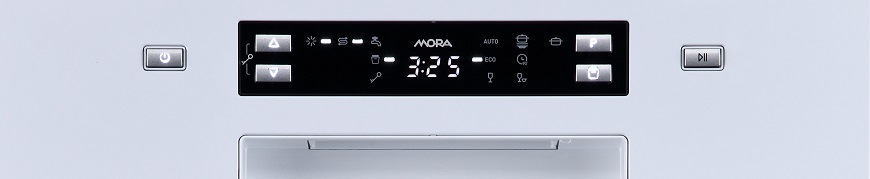 Myčka nádobí Mora SM 526C3 W bílá Volně stojící myčka Mora SM526C3W, bílá, panel