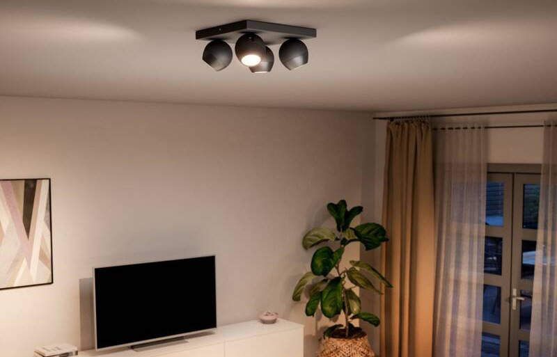 Bodové svítidlo Philips Hue Buckram White Ambiance 4 Spot černé Bodové svítidlo Philips Hue Buckram White Ambiance 4 Spot černé