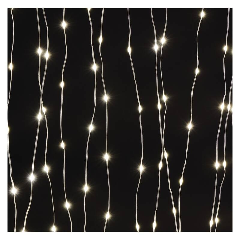 Vánoční osvětlení EMOS 400 LED nano řetěz - 2,9 × 2 m, záclona, venkovní i vnitřní, teplá bílá