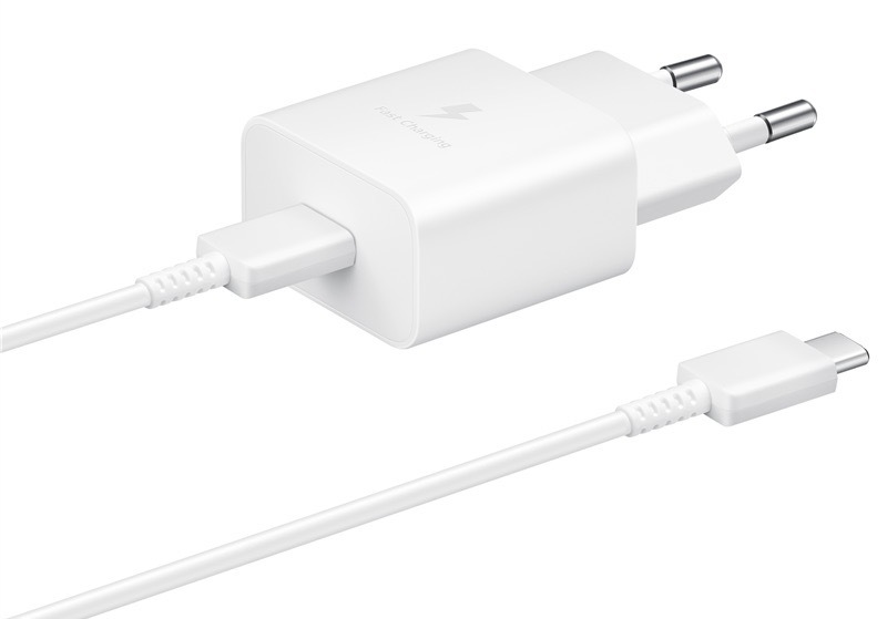 Nabíječka do sítě Samsung USB-C 15W + USB-C kabel bílá