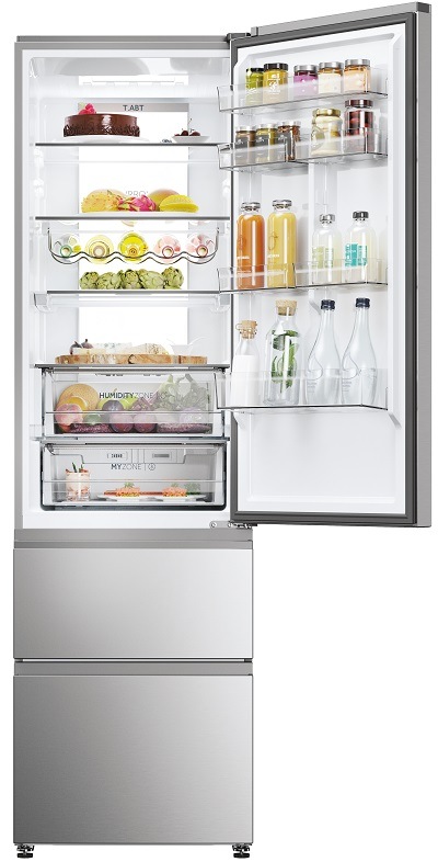 Chladnička s mrazničkou Haier HTW7620ANMG stříbrná