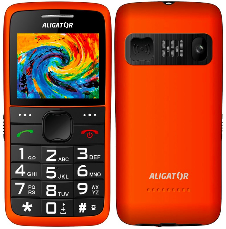 Mobilní telefon Aligator A675 Senior - oranžový