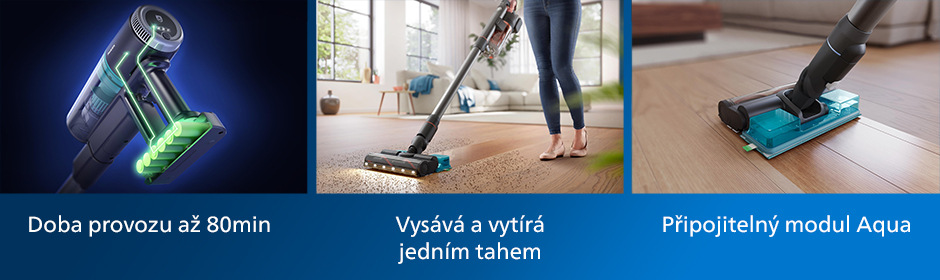 Tyčový vysavač Philips Series 7000 Aqua XC7053/01