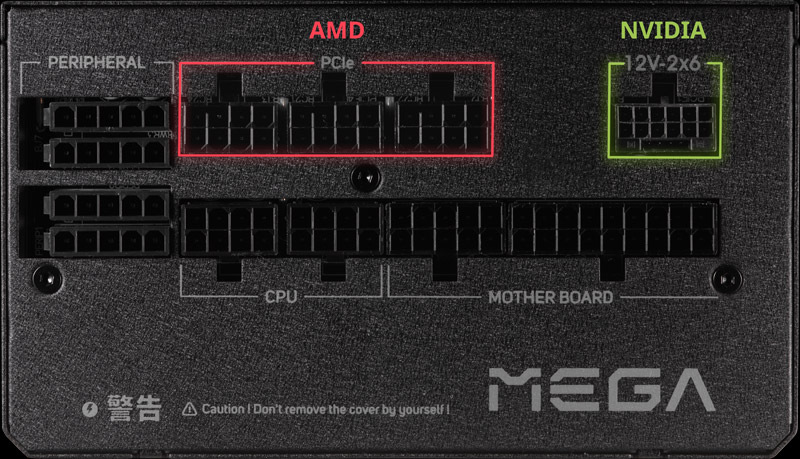Zdroj podporuje PCIe 12V-2x6 i osmipólové konektory pro nejvýkonnější grafiky