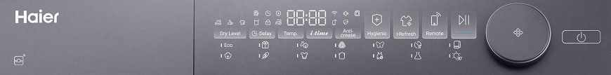 Set výrobků Haier HW90-B14367U-S + HD90-A367U1-S bílý ovládací panel sušičky haier HD90-A367U1-S