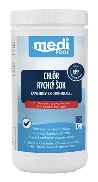Bazénová chemie MediPOOL pro dezinfekci vody, hmotnost 1,2 kg