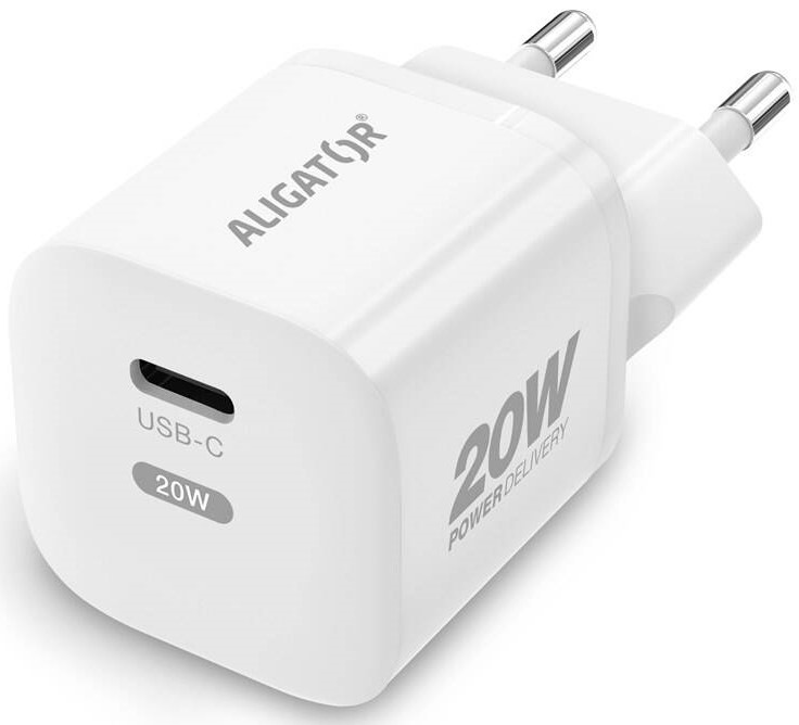 Nabíječka do sítě Aligator Power Delivery 20W, USB-C bílá