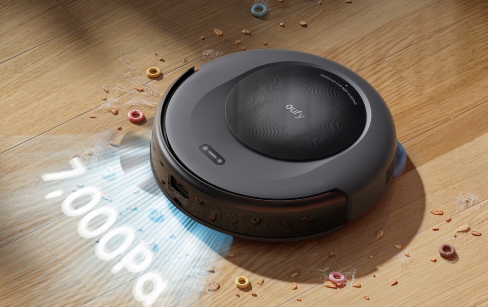 Robotický vysavač Anker Eufy Omni C20 7000Pa černý Robotický vysavač Anker Eufy Omni C20 7000Pa vysává lupínky z podlahy