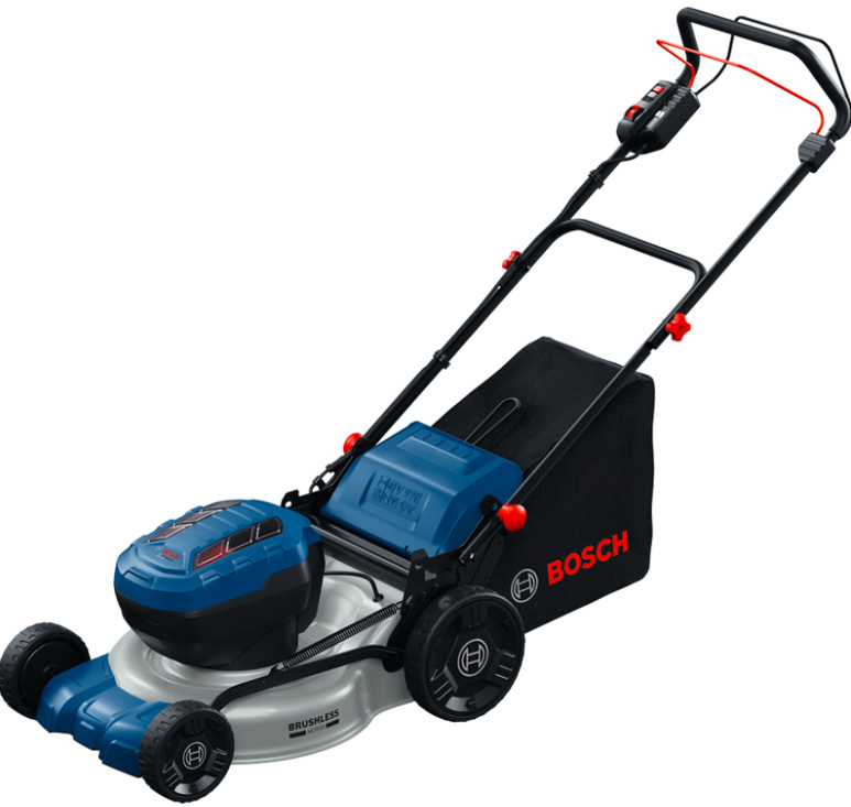 Akumulátorová rotační sekačka Bosch Professional GRA 18V2-46SP s pojezdem, košem 60 l a bateriemi