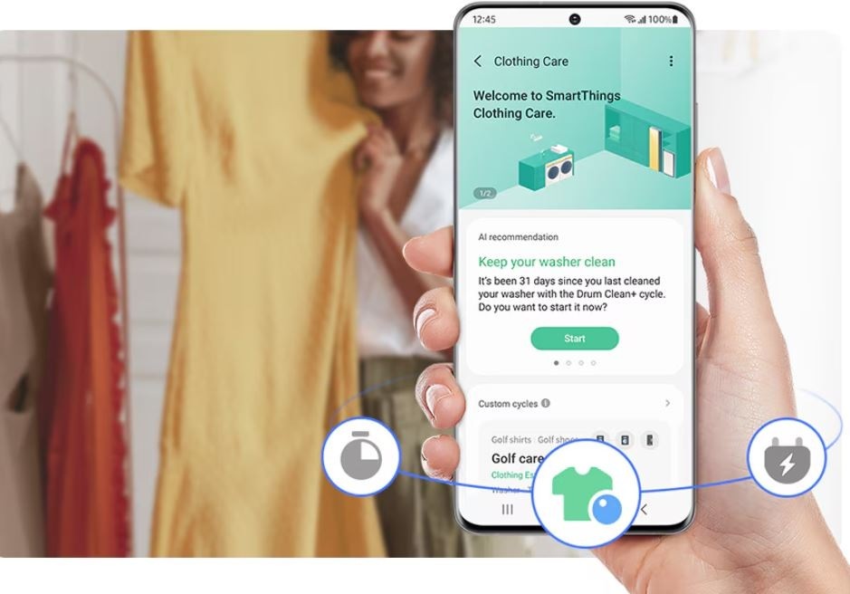 Pračka Samsung WW90DG5G34ABLE černá
