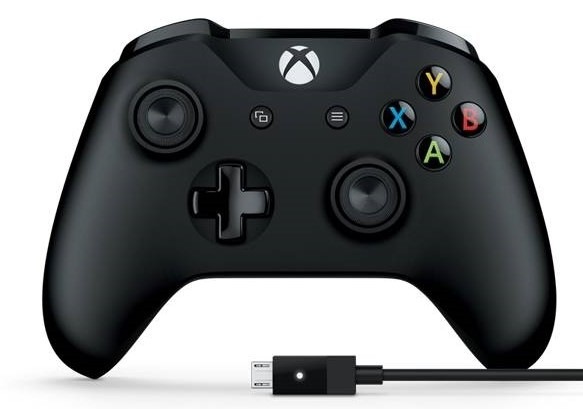 Gamepad Microsoft Xbox One + kabel pro Windows černý