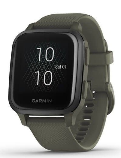 Chytré hodinky Garmin Venu Sq Music - Slate/Green Band