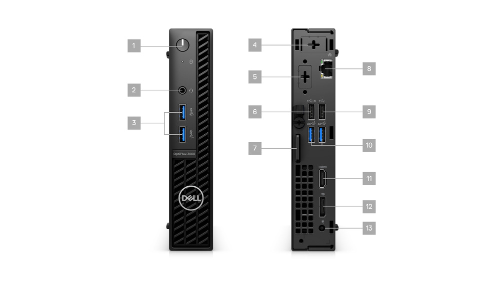Stolní počítač Dell OptiPlex 3000 Micro MFF černý Dell OptiPlex 3000 MFF (3DMGP)