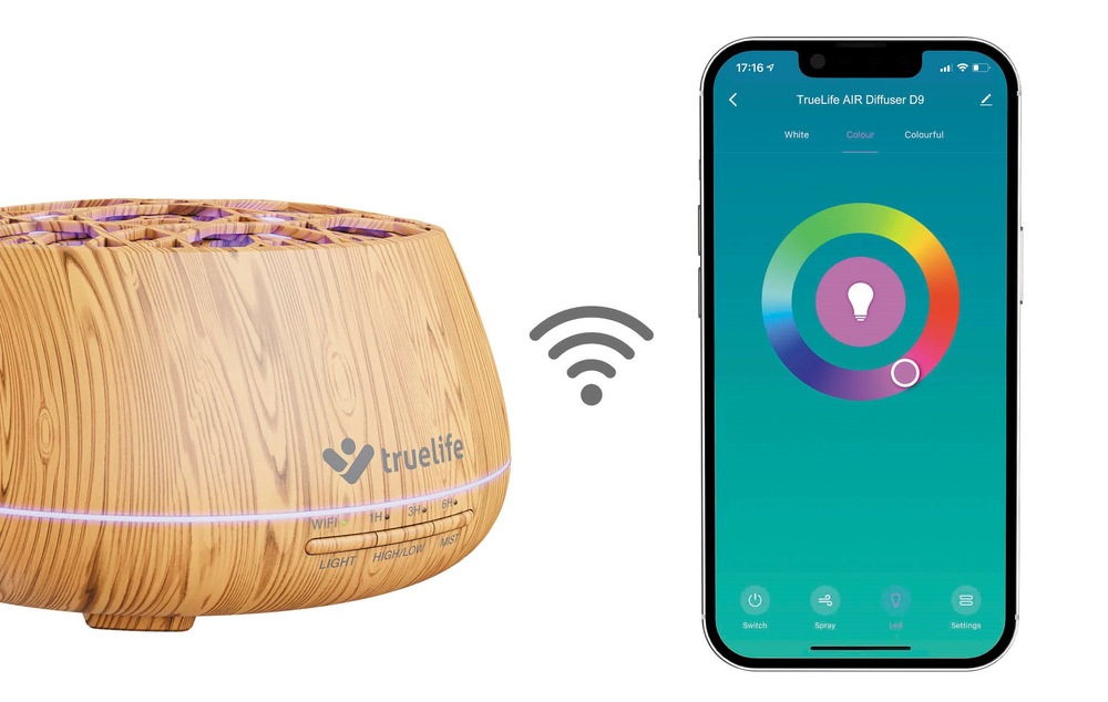 Aroma difuzér TrueLife D9 Smart hnědý Truelife D9 Smart, hnědá