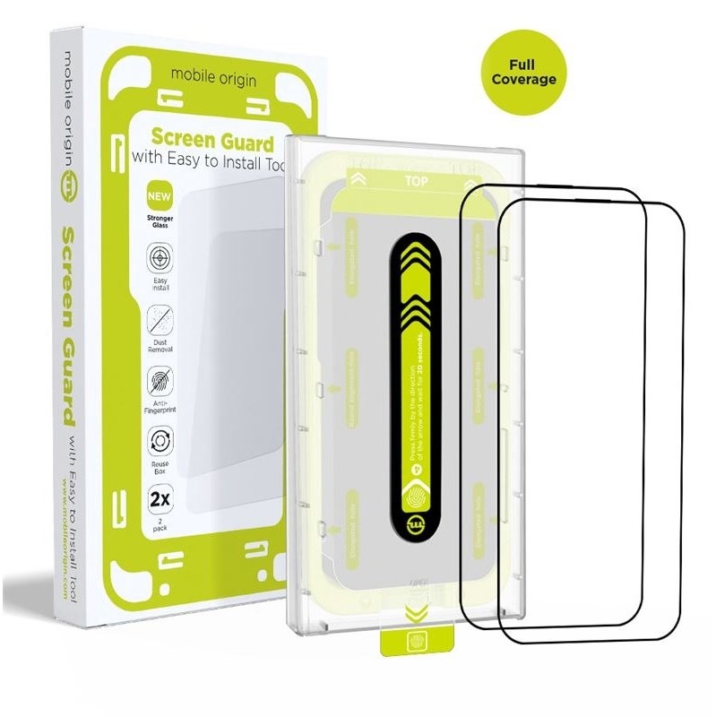 Tvrzené sklo Mobile Origin Screen Guard na Apple iPhone 16 Pro s aplikátorem (2 ks)