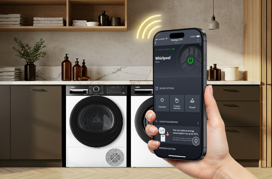 Sušička prádla Whirlpool C WD 85M WBS CZ bílá Sušička prádla Whirlpool C WD 85M WBS CZ, mobilní aplikace HomeWhiz