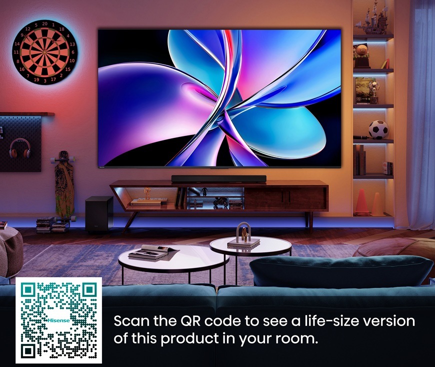 Hisense TV 100E7Q PRO, v domácnosti