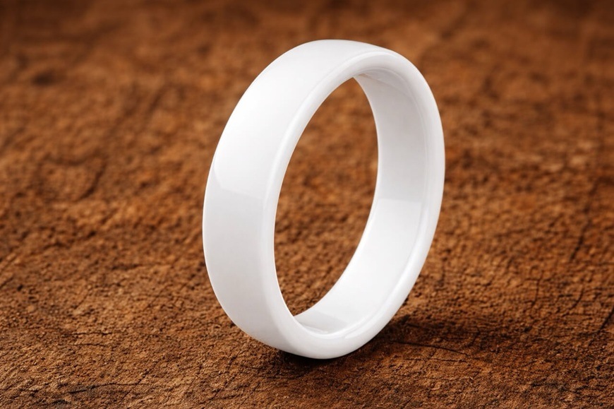 Platební prsten Carneo Pay Ring velikost 8 (18,30 mm) bílý Detail obrázku prstenu.
