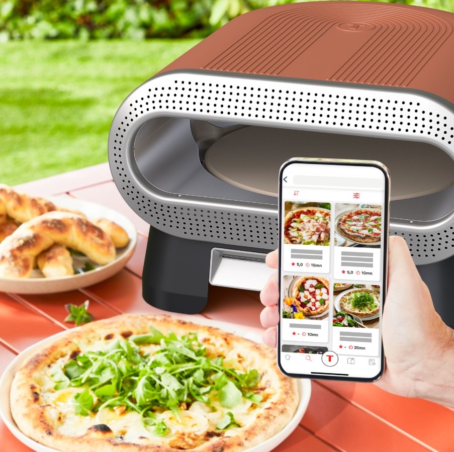 Pec na pizzu Tefal JM600TE0 Pizza Pronto bronzová Pec na pizzu Tefal JM600TE0 Pizza Pronto a mobilní s mobilní aplikaci Tefal