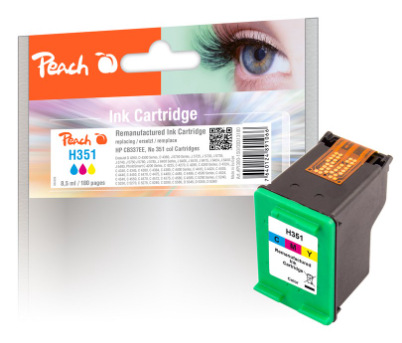 Inkoustová náplň Peach HP 351, 180 stran vícebarevná