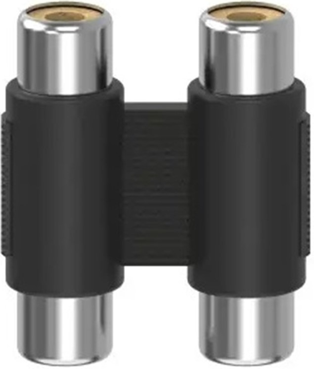 Redukce Hama audio spojka, 2x Cinch - černá