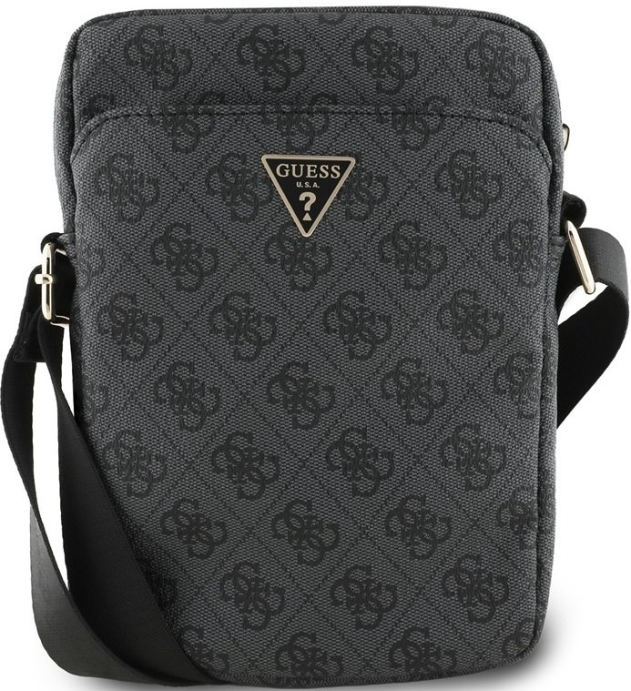 Taštička přes rameno Guess PU 4G Triangle Logo 8" - černá