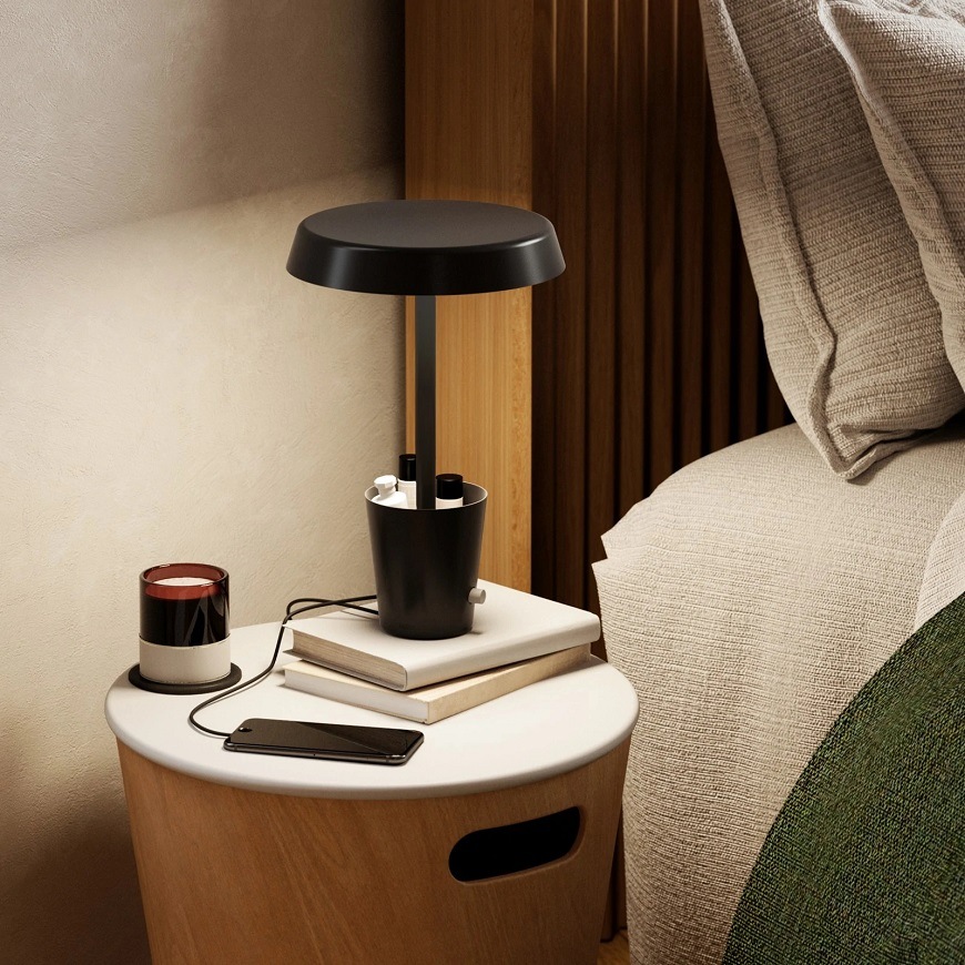 Stolní LED lampička Nanoleaf Smarter IQ Umbra Cup černá Lampička Nanoleaf Umbra Smart Cup