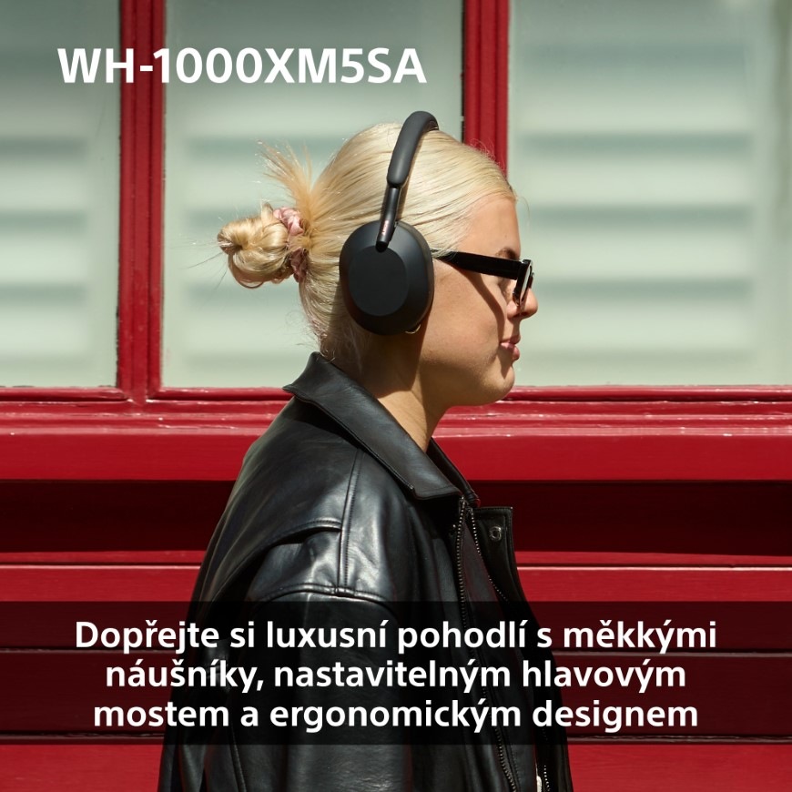 Sluchátka Sony WH-1000XM5SA, Limitovaná edice - měkké pouzdro - Prodloužená záruka zdarma po registraci černá Sony WH-1000XM5 + pouzdro, černá