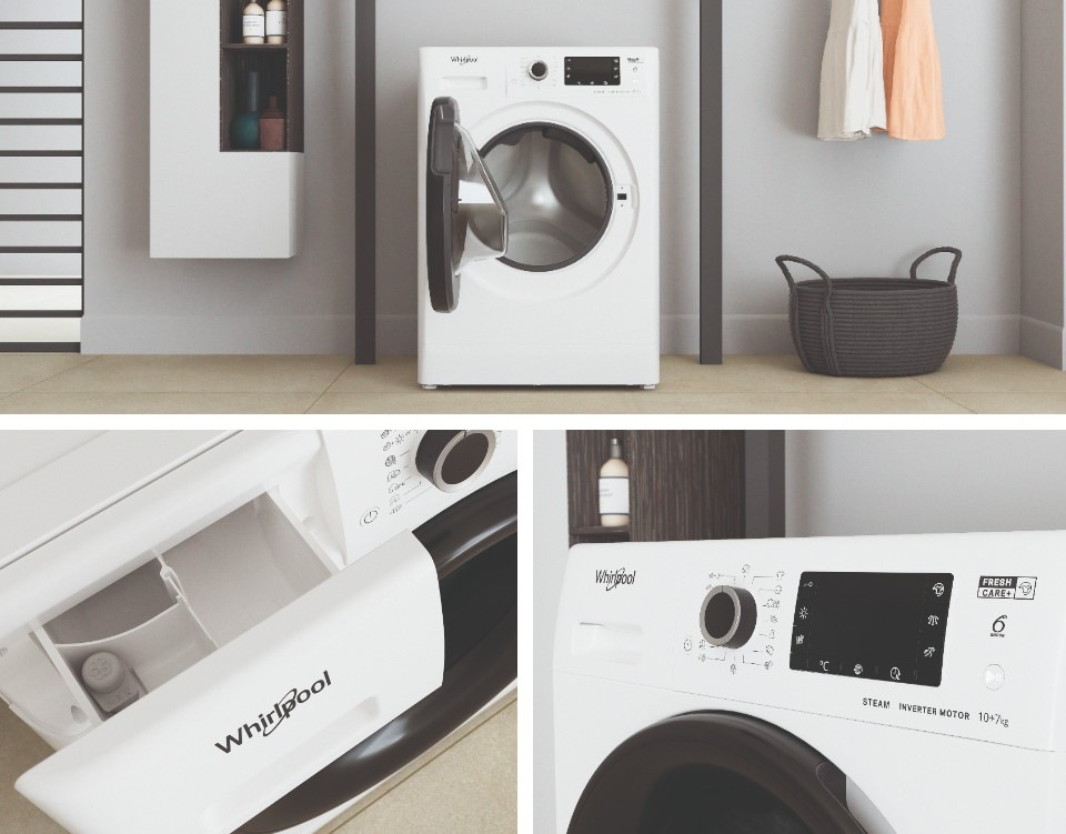 Pračka se sušičkou Whirlpool FreshCare+ FWDD 1071682 WBV EU N bílá