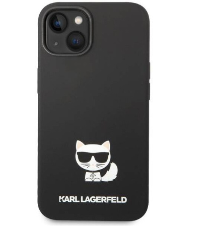 Kryt na mobil Karl Lagerfeld Liquid Silicone Choupette na Apple iPhone 14 Plus černý KLGKLHCP14MSLCTBK